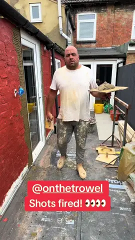 A post by @_smooth47 on TikTok caption: Shots fired! 👀👀👀🤣#plastering #plasterer #builders #builder #fyp 