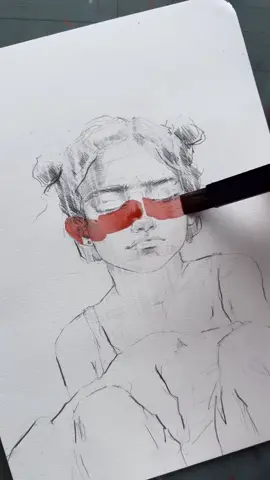A post by @fenonart on TikTok caption: #Repost rabi__rabi ・・・ A warm fur…A quiet hug..zero questions The world makes sense again.    #painting #sketch #watercolorsketch #zeichnen #portraitpainting #watercolor  