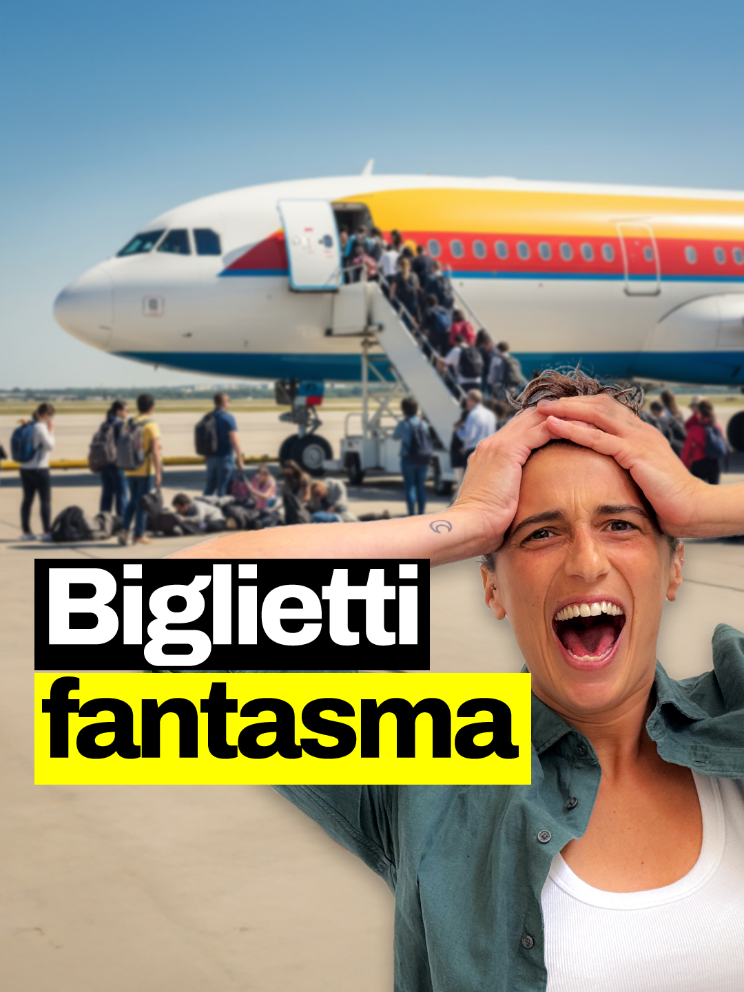 A post by @geopop on TikTok caption: Ti è mai capitato di essere lasciato a terra da un volo nonostante avessi il biglietto? Meribì ci spiega l’overbooking, come funziona, perché esiste e come tutelarsi! #geopop #losapeviche #figononlosapevo #imparacongeopop #overbooking