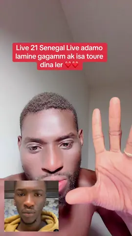 A post by @generalebos on TikTok caption: Live 21 Senegal Live adamo lamine gagamm ak isa toure dina ler ❤️❤️ #sene #viralvideo #Control #liveadamo 