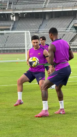 A post by @fcbarcelona on TikTok caption: Our new signings at work 💥 #fcbarcelona #barçaontiktok 