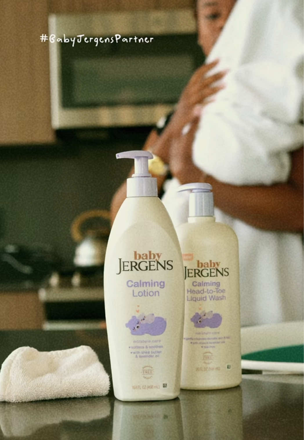 A post by @kileroux on TikTok caption: #BabyJergensPartner We've been keeping our nap time routine calm and cozy with @Baby Jergens … a tradition that’s been trusted for generations. It’s gentle, comforting, and now available on Amazon!