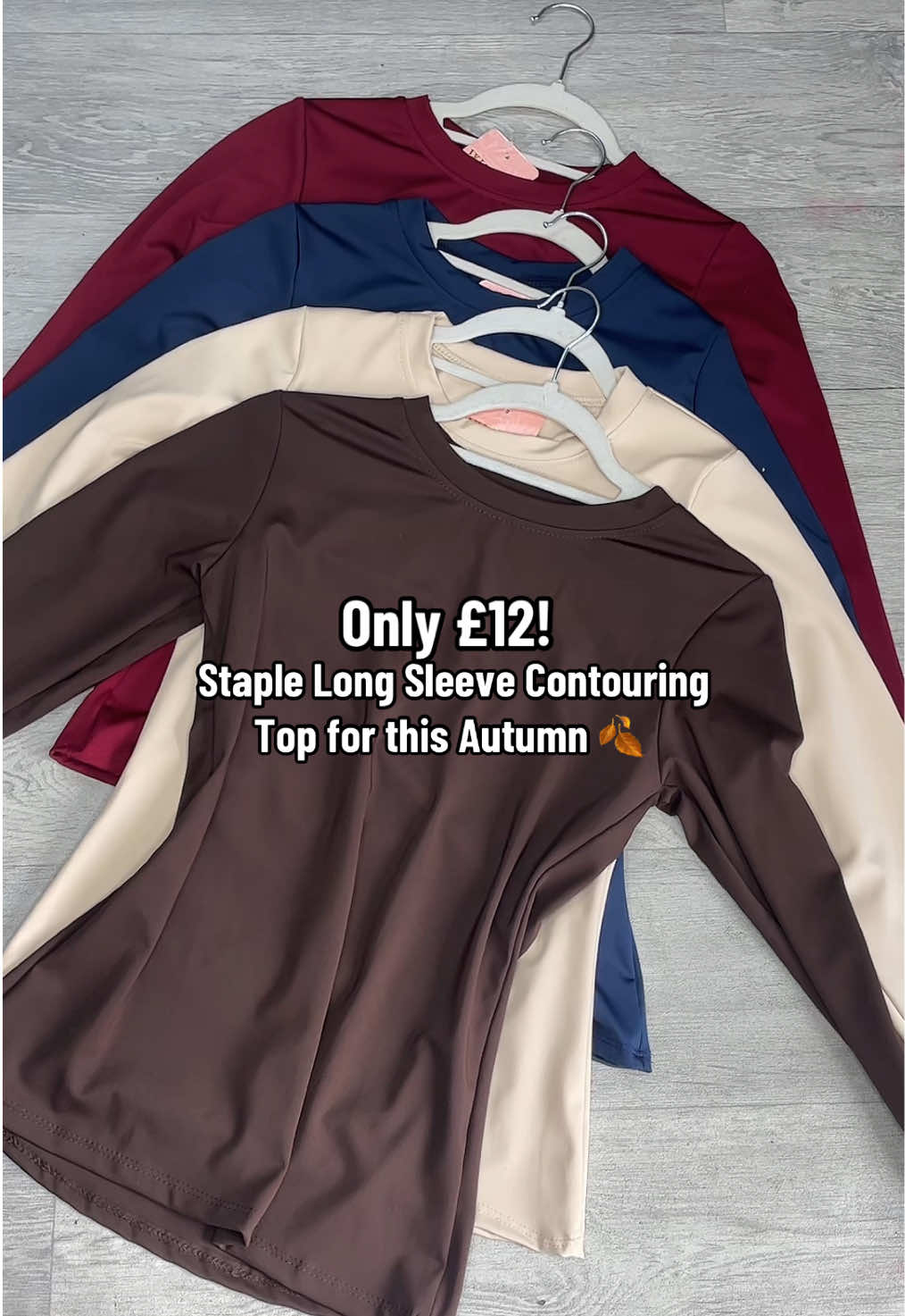 A post by @westwardrobeuk on TikTok caption: ONLY £12!!🔥 Grab yours now linked below #longsleevetop #autumnbasics #basictop #longsleevetops #basiclongsleeve #casual 