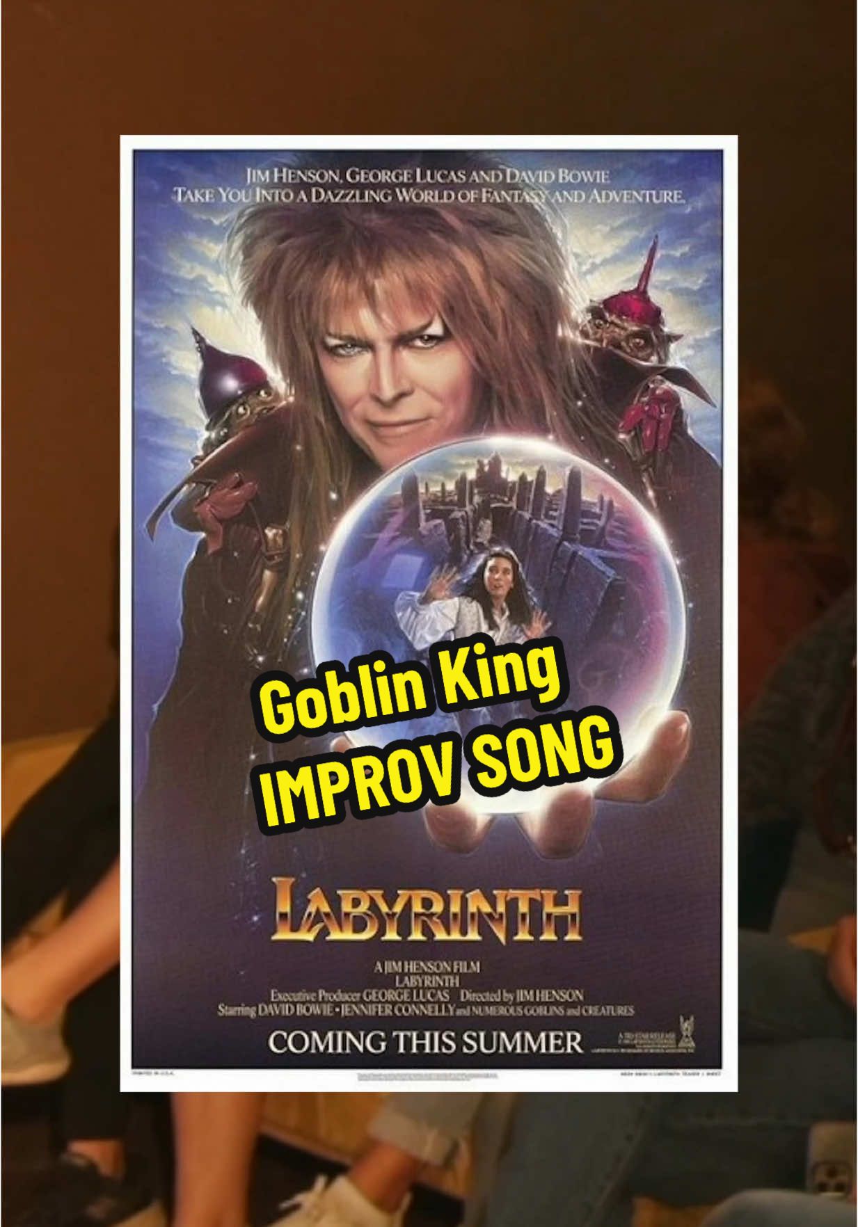 A post by @theimprovguy on TikTok caption: Goblin King | IMPROV SONG #improv #song #davidbowie #labyrinth #musicalmonday #improvbroadway 