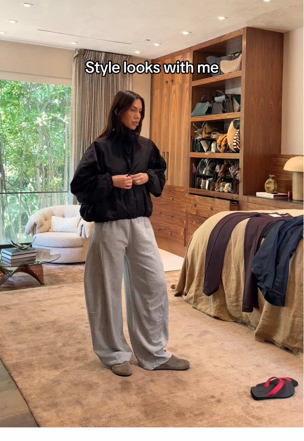 A post by @taniasarin on TikTok caption: Athleisure done right ✔️ #styleinspo #fashiontiktok #tibi #trackpants #elevatedbasics #ebdenim #therow #grwm #luxuryfashion #summeroutfits 