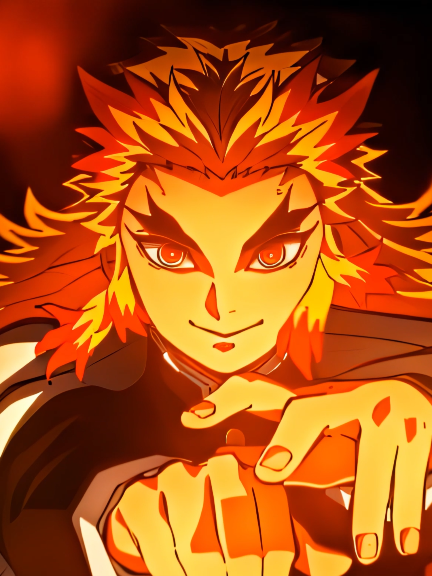A post by @maderezs on TikTok caption: The strongest hashira #demonslayer #kimetsunoyaiba #rengoku #Anime #animeedit