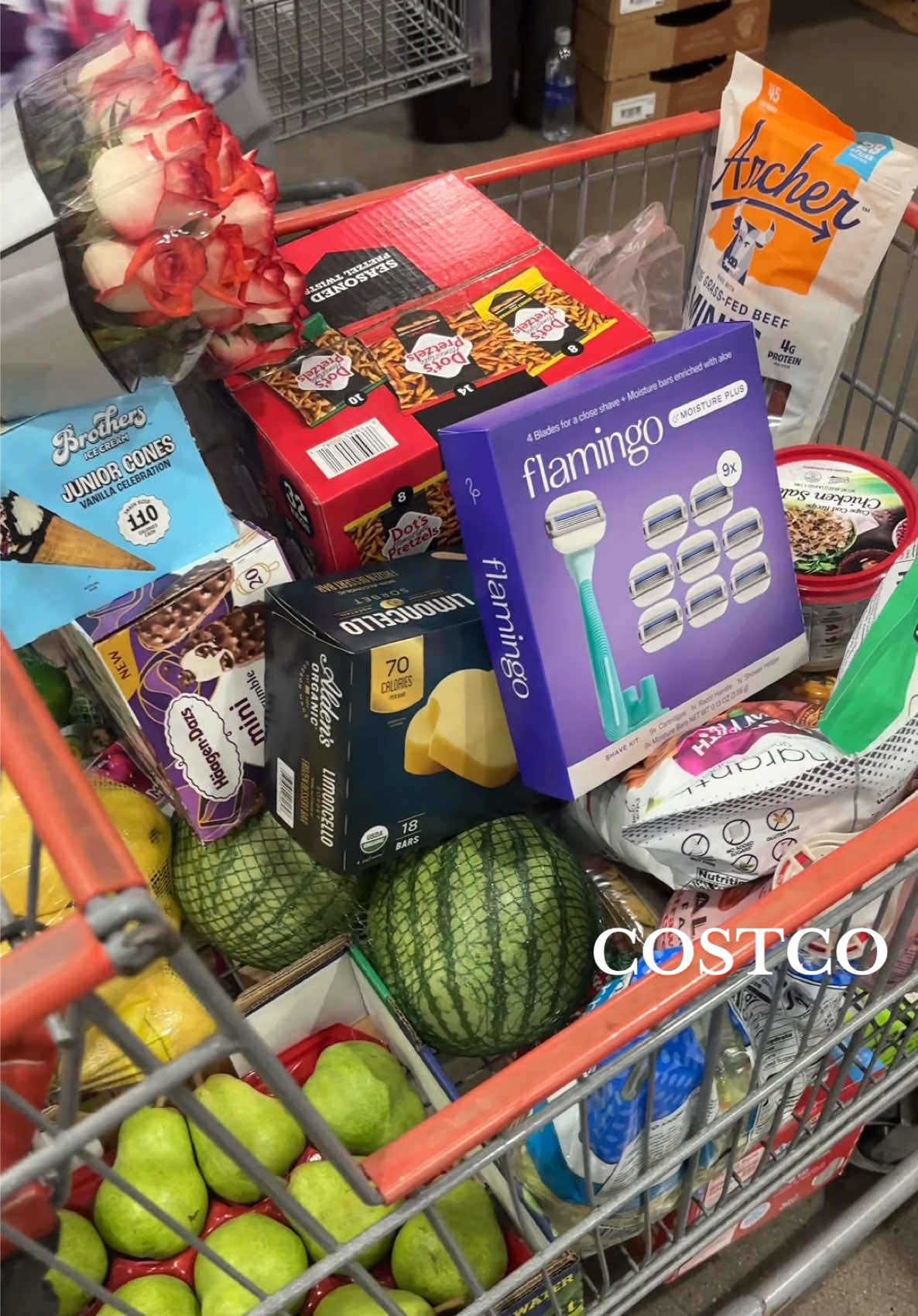 A post by @alexandracolleen on TikTok caption: what’d I missssss ?? ♥️♥️ #costco #costcofinds #costcorun #fyp 