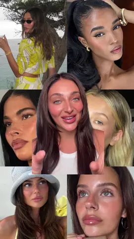 A post by @vanessanicolestern on TikTok caption: Mrs. Hailey bieber dropped her makeup routine so you know I had to recreate it @rhode skin glazing mist rhode glazing milk @La Roche-Posay tinted spf @Victoria Beckham Beauty marble contour stylus @Glossier stretch 4 concealer rhode tan line @Kosas butter cloud set @elfcosmetics lamination gel @Saltyface freckle paint @Kylie Cosmetics dewy balm stick lunar sky  #haileybieber #tutorial 