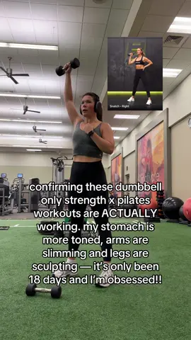 A post by @maggiefromladder on TikTok caption: you guys have to try!! Free on me in bio #pilatesworkout #strengthandpilates #fitnesstipsforwomen #dumbbellworkout #workoutsthatactuallywork #fatlossworkout 