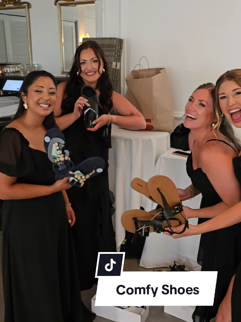 A post by @weddingduo on TikTok caption: When @Instacart comes in clutch on wedding day!  #instacart #weddingshoes #weddingsandals #bridesmaidgoals #resourcefulwoman #dancingshoes 