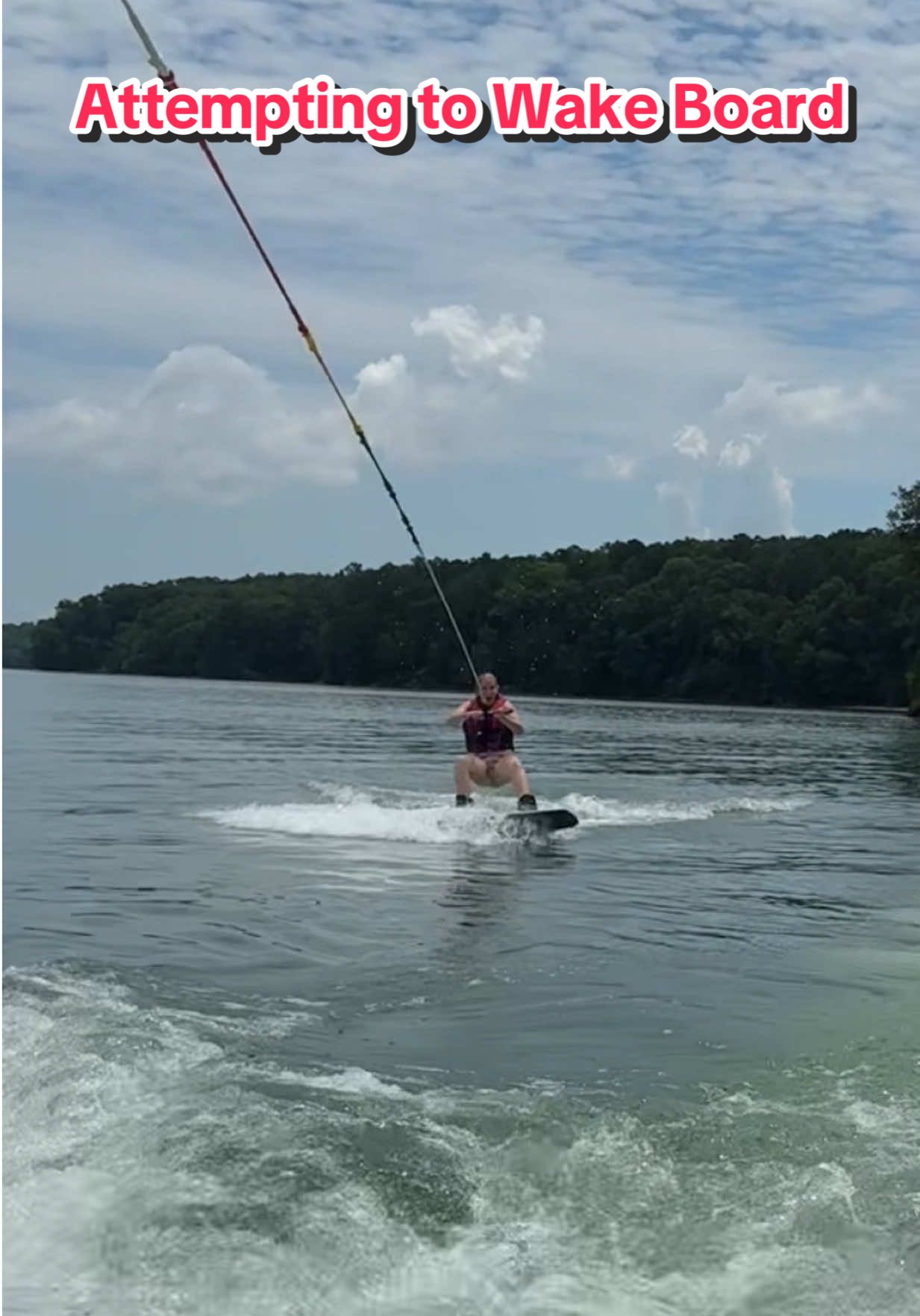 A post by @kaylee_brice on TikTok caption: getting NOPE tattooed on my forehead😭 #wakeboard #lakeday 
