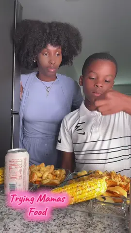 A post by @clementineandthekiddos on TikTok caption: Trying mama food #tryingfood #munkbang #foodie #fyp Good Evening 🌞 All items available click Walmart storefront⬇️ https://walmrt.us/48QicTZ  Have a blessed and safe day ❤️🙏🏾