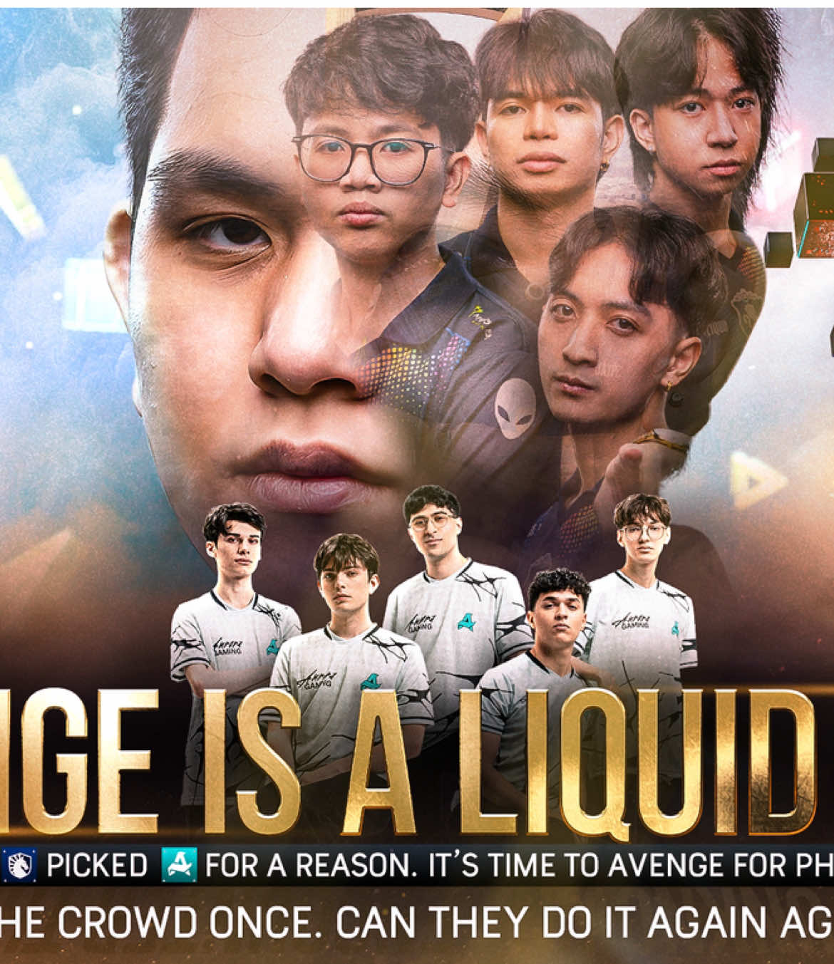 A post by @mplph_official on TikTok caption: “They picked Aurora first… but was it strategy or something more?” 👀 Team Liquid PH steps into the Knockouts with fire in their eyes and a score to settle. Legacy, pride, and revenge—are these the real reasons behind the pick? Find out if the Calvaries crush or if the Contenders clap back. Team Liquid PH vs Aurora Türkiye 📍 Riyadh | 🗓 July 30 | 🕔 5PM (GMT +8) #MPLPH #MPLPhilippines #MLBB #MobileLegendsBangBang #EsportsPH #MPLPHSeason15 #PusoAtGalingYanAngLakasNgPinas #OneGameTwoChampions #MSCatEWC25