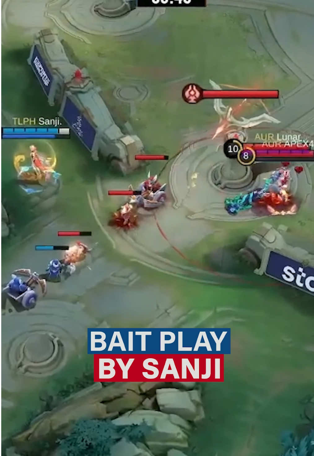 A post by @mplph_official on TikTok caption: BAIT PLAY BY SANJI! 😈 #MPLPH #MPLPhilippines #MLBB #MobileLegendsBangBang #EsportsPH #MPLPHSeason15 #PusoAtGalingYanAngLakasNgPinas #OneGameTwoChampions #MSCatEWC25