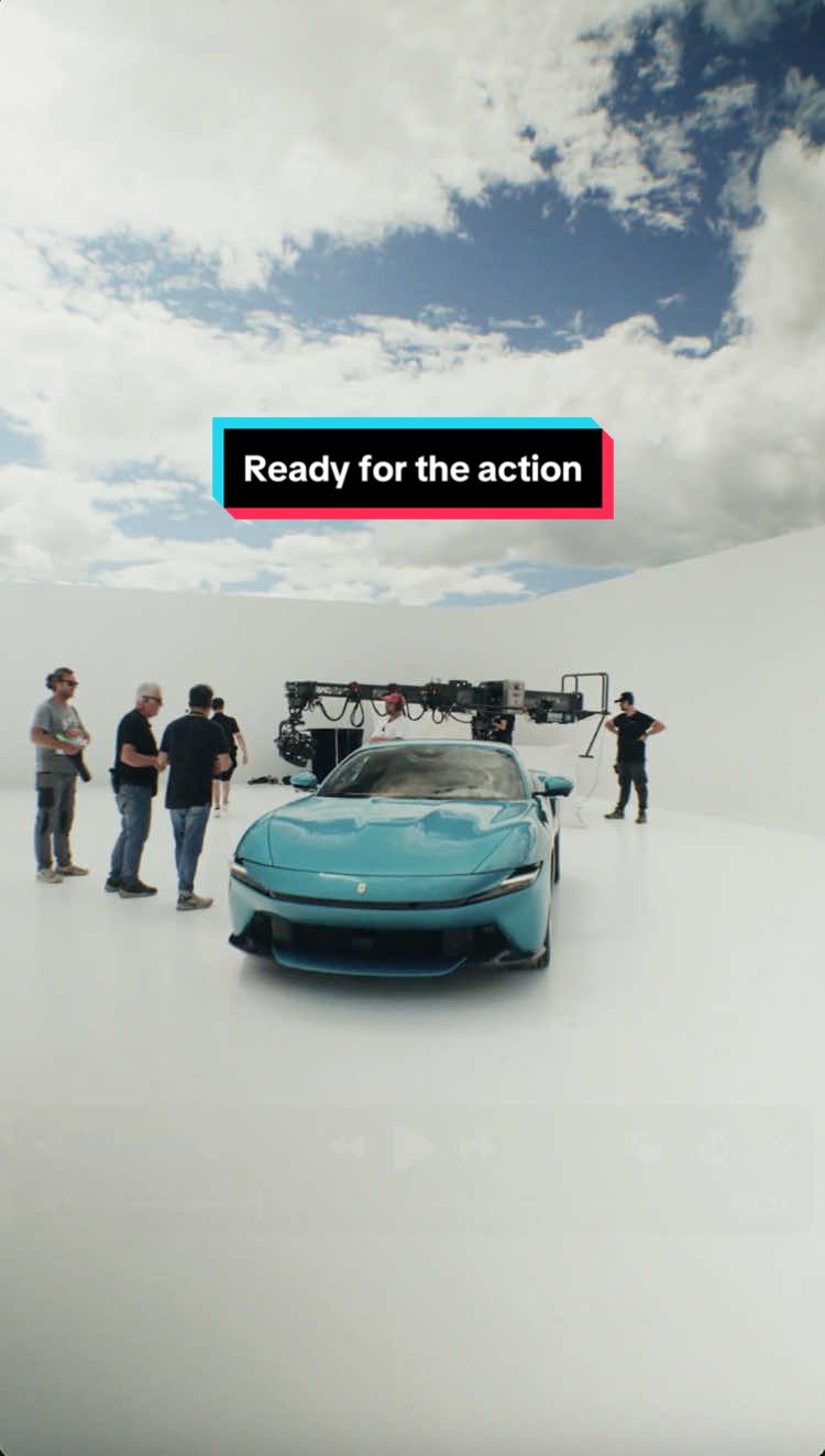 A post by @ferrari on TikTok caption: Lights. Camera. Action.  #FerrariAmalfi #CarsOfTikTok #FerrariTikTok #Ferrari
