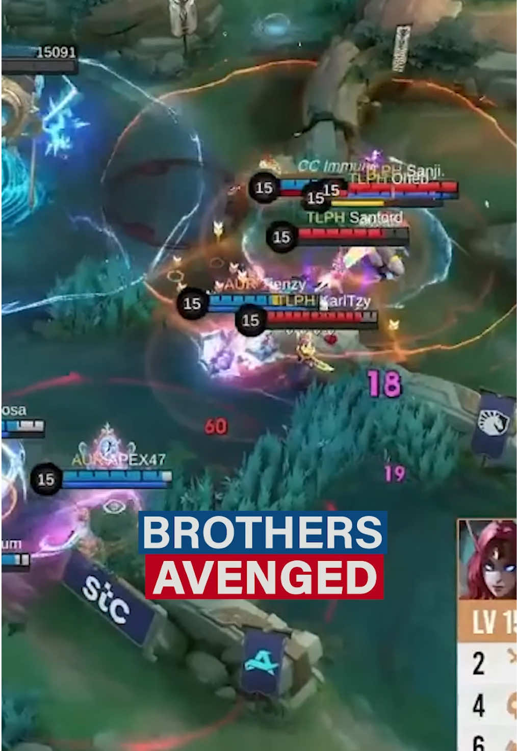 A post by @mplph_official on TikTok caption: BROTHER AVENGED!🤝 #MPLPH #MPLPhilippines #MLBB #MobileLegendsBangBang #EsportsPH #MPLPHSeason15 #PusoAtGalingYanAngLakasNgPinas #OneGameTwoChampions #MSCatEWC25