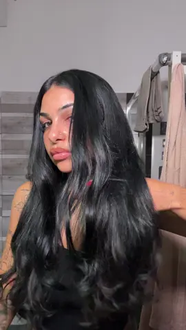A post by @giadahassann on TikTok caption: I used 2 boxes of olia permanent color 01 by @garnieritalia  (Not sponsored) Obviously the extensions are @Flokkas Milano 🫶🏻💋