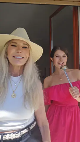 A post by @alexastrike7 on TikTok caption: got my mom to try this trend with me 🤣😱❤️ #fyp @Julie.thedesigntwins 