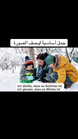 A post by @mahmoudmalahefgi on TikTok caption: جمل أساسية لوصف الصورة امتحان B1 #وصف_الصورة_باللغة_الألمانية #تعلم_اللغة_الالمانية_مع_ابو_عمر #تعلم_اللغة_الالمانية #deutschlernen_mit_abu_omar #deutschlernen #fyp 