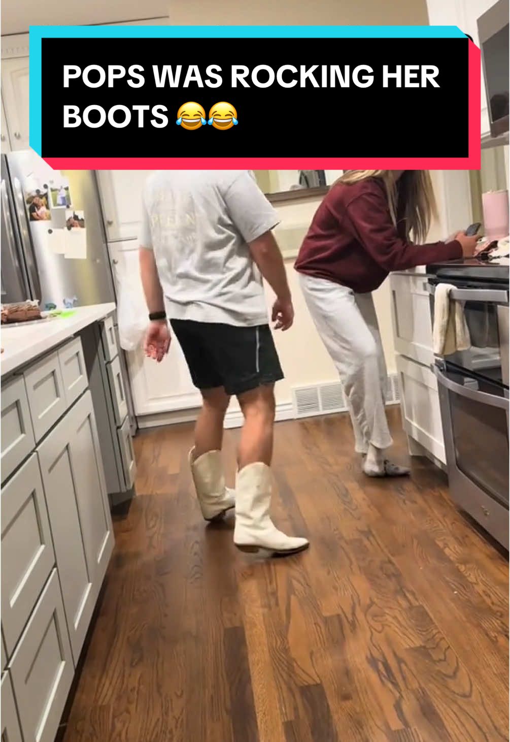 A post by @brkicks on TikTok caption: “I’m just goofin” 😂 (via @Emily 📕🪡 ) #sneakers #sneakerheads #sneakerhead #sneaker #sneakerheadsbelike #cowboy #cowgirl #funny #comedy #family 
