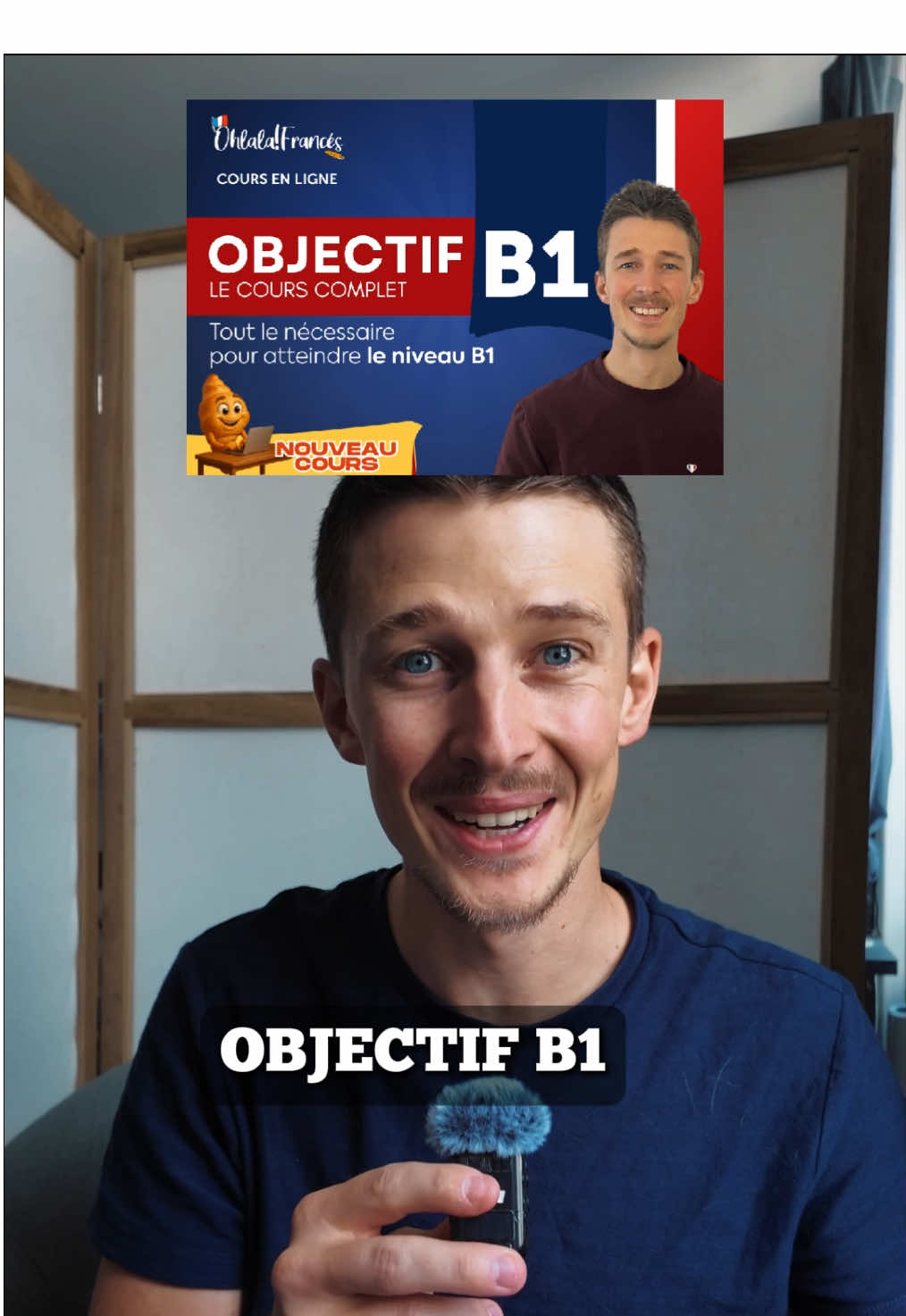 A post by @ohlalafrances on TikTok caption: Après plusieurs semaines (ok… plusieurs mois 😅) de travail, je peux enfin te dire que le cours Objectif B1 est officiellement en ligne ! C’est un cours que j’ai imaginé pour les personnes comme toi, qui ont déjà les bases du français (niveau A2) mais qui veulent aller plus loin : ✔️ comprendre des conversations réelles, ✔️ écrire sans se prendre la tête, ✔️ structurer ses idées, ✔️ parler avec plus d’aisance et de confiance. Je t’accompagne pas à pas, avec des vidéos claires 100 % en français, des exercices corrigés et même un module entier dédié au vocabulaire et à la compréhension orale. Et comme j’avais envie de te faire un petit cadeau pour fêter ce lancement 🎁, j’ai aussi ajouté mon ebook “Parole de France” offert pour toute inscription. Ah, et autre chose : 👉 jusqu’au 10 août, tu peux bénéficier de 30 % de réduction avec le code MERCI30. C’est ma façon de te dire merci d’être là, de me suivre, de me faire confiance.