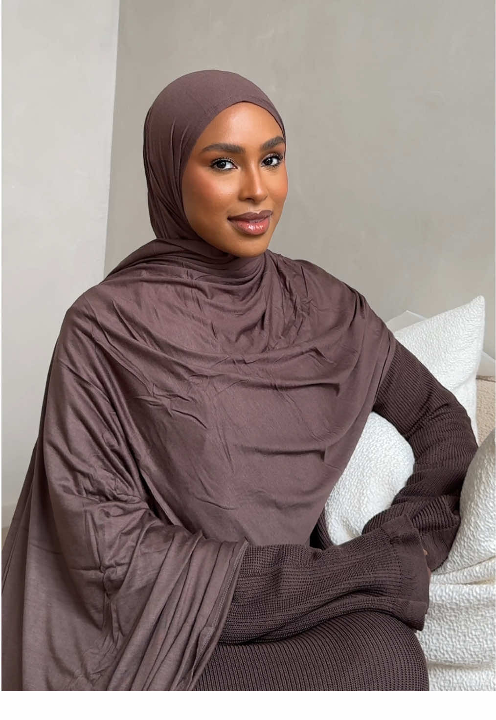 A post by @hawaa_clothing on TikTok caption: Shima’s jersey faves 🤎☁️🥥🕊️🌾 Soft, stretchy, and perfect for everyday - which neutral are you loving most? ✨ #hawaa #hawaagirlies #modestclothing