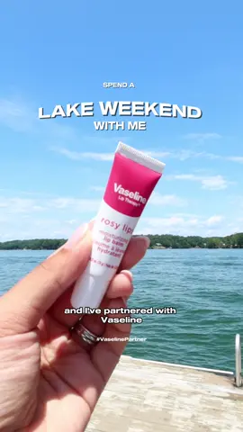 A post by @isa_kristen22 on TikTok caption: weekend trips to the lake are even better with @Vaseline lip therapy in my bag #ad Find it on @Amazon . #VaselinePartner #Vaseline #VaselineLipTherapy #SoakItUp #FindYour48