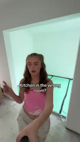 A post by @anyaroscoe on TikTok caption: Maybe I’ve made a massive mistake :( #renovationproject #kitchendiy #renovationseries #diyproject #housegirl #excouncilhouse 