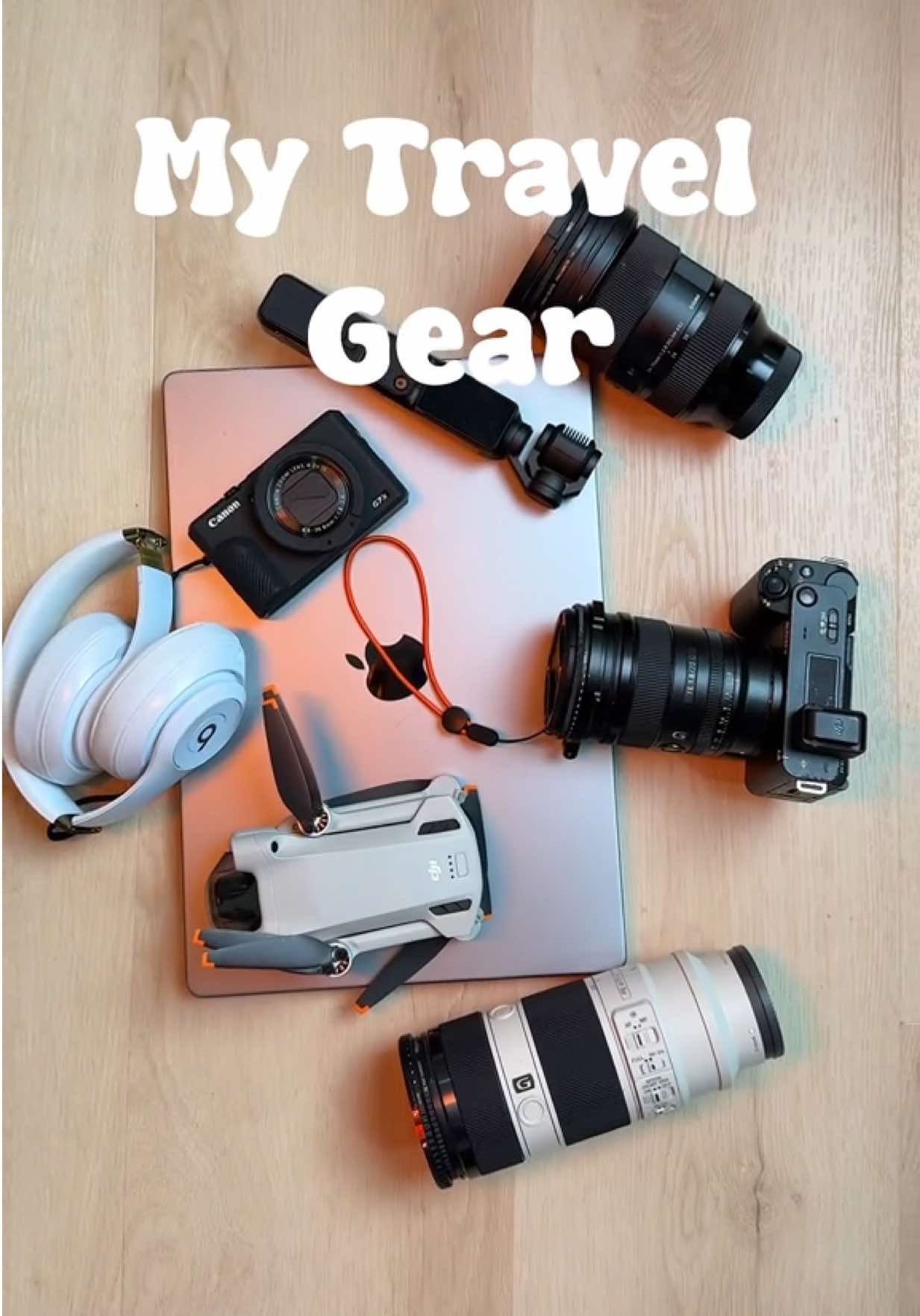 A post by @passportgoat on TikTok caption: Here are some the gears I use to get the best possible content for instagram, TikTok and YouTube! Link to all the items in my Amazon store front! 1. 16-inch MacBook Pro with M4 Pro 2. I have the iphone 16 pro max (ZV-E1 DSLR, Osmo pocket, Canon G7X) 3. Tripod  4. DJI mic 2 5. Wall adapter  6. iPhone SD card reader  #macbook  #apple #travelgear 
