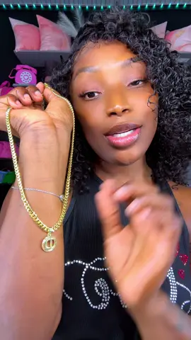A post by @dlynnbeauti504 on TikTok caption: Gold jewelry  #necklace #necklaces #initialnecklace #goldnecklace #jewelryunboxing