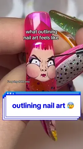 A post by @ballpit_nails on TikTok caption: This is what high-stakes nail art *really* feels like 🥲  #nailart #nailtech #relatable #funnyart #artprocess 
