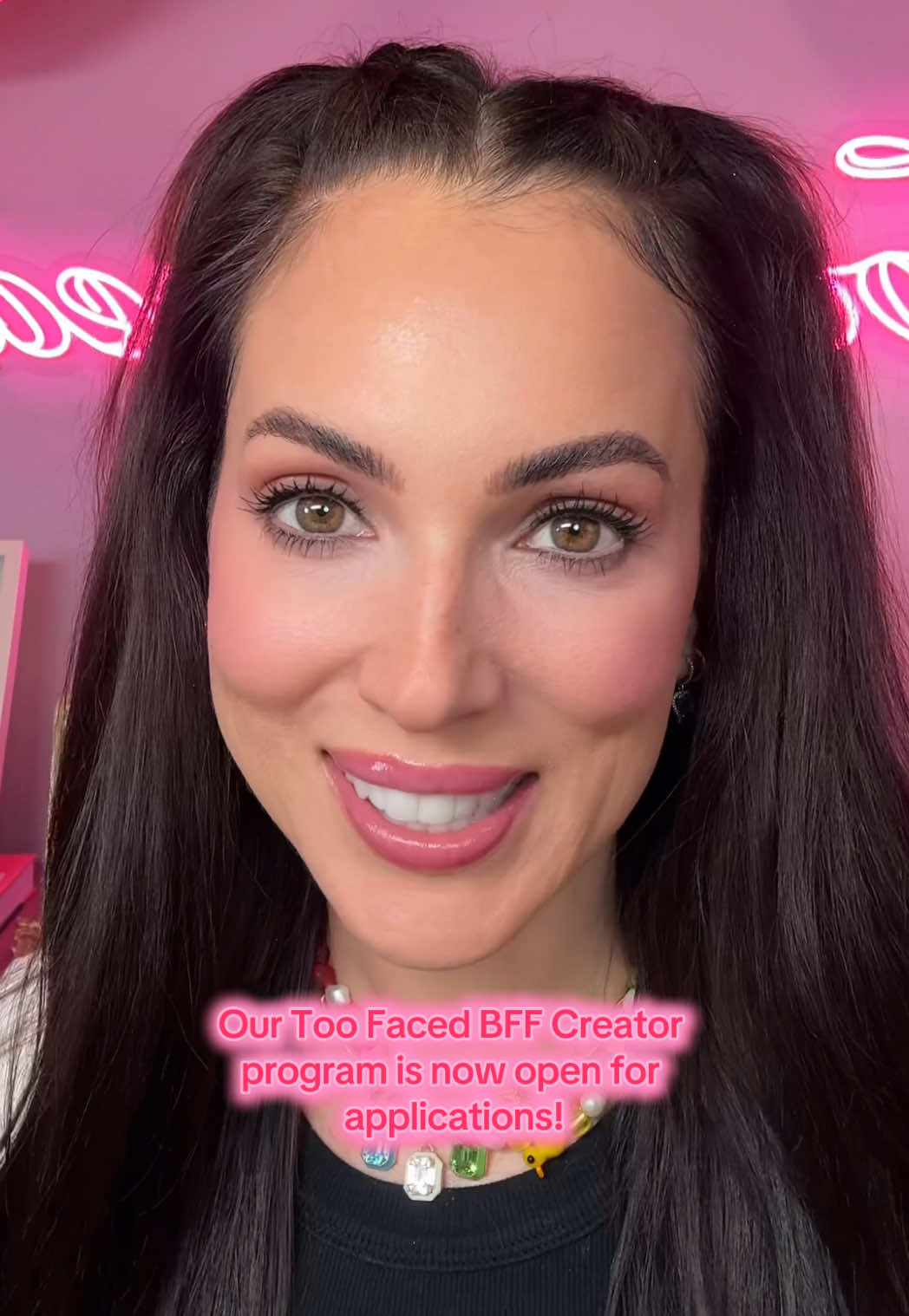 A post by @toofaced on TikTok caption: Big news, besties! 💖 The #TooFacedBFF Creator Program is officially OPEN — and we want YOU to join! 💄✨ 💌 Here are the requirements to apply: ✔️ 18+ years old ✔️ A makeup-loving, beauty-inspired content creator (with a Too Faced obsession) ✔️ Live in the US  Our BFFs have access to exclusive benefits like surprise gifts, early access to products, even live events! 💋 Most importantly, they have the opportunity to earn incredible rewards ✨🎁 What you actually do as a BFF: 💕 Complete fun tasks 🛍 Earn points as you go 🎁 Unlock rewards + climb tiers = more perks Think that’s you? Here’s how to apply: ✨Head to https://www.toofaced.com/toofacedbff-creator-program and tap “Apply Now”! 💖 #toofaced #tfcrueltyfree 