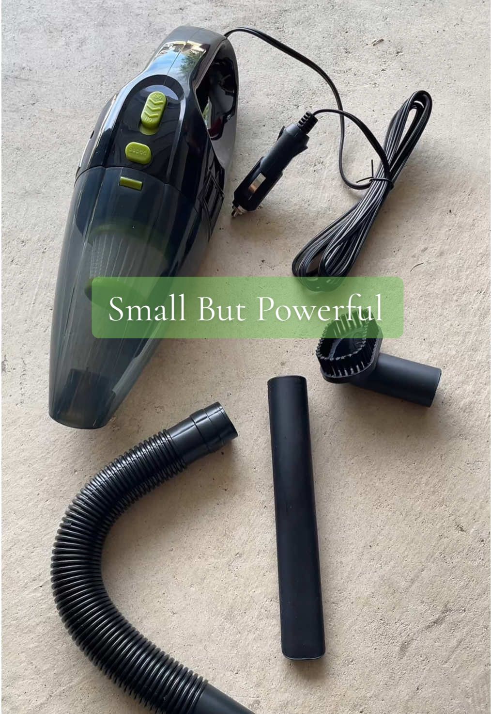 A post by @kassieemariee on TikTok caption: I Was Shocked! #portable #vaccum #cleaner #car #vehicle #onthego #adapter #tiktokshop #fypシ #musthaves #viral 