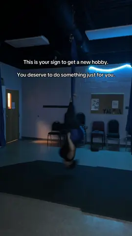 A post by @ on TikTok caption: I can’t remember the last time I felt so good about something. This aerial yoga class has really awoken something to me and I can’t wait to see my progress and share it with you guys. ❤️  #aerialyoga #workout #fyp 