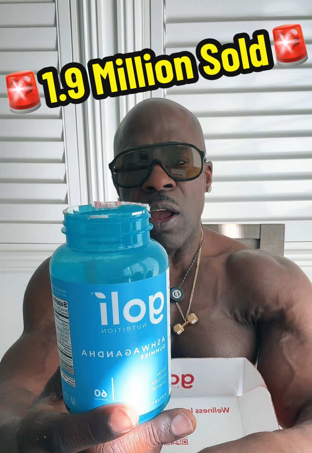 A post by @ on TikTok caption: Goli Ashwaganda Gummies have sold over 1.9 Million Bottles on TikTok  #goli #goligummies  #ashwagandha  #vitamind 