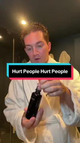 A post by @ericgoldie on TikTok caption: Hurt people hurt people. #positivity #justathought 