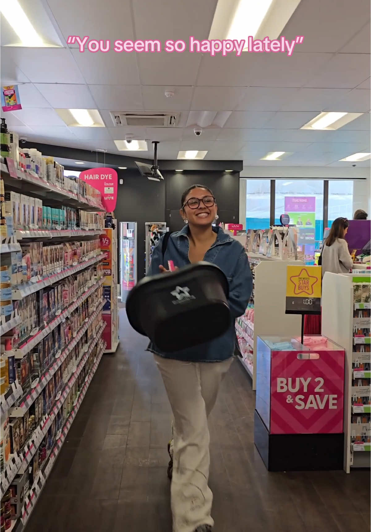 A post by @superdrug on TikTok caption: Name a better feeling…we’ll wait 🛍️✨🏖️ #youseemhappy #superdrug 
