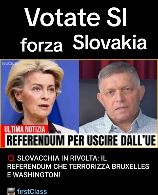 A post by @michael.francescon1986 on TikTok caption: #slovakia #referendum #usciredalleuropa #news #2025 #robertfico #news 