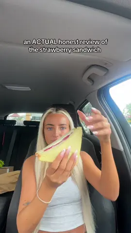 A post by @ellaburke999 on TikTok caption: ur all liars 😭😭😭 #fyp #foryou #mands #strawberrysandwich 