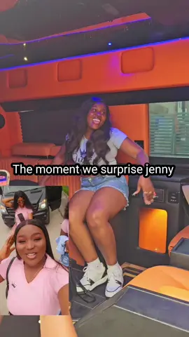 A post by @bennyomoedooffical on TikTok caption: Full video Jenny reaction, as we surprise her for her big day