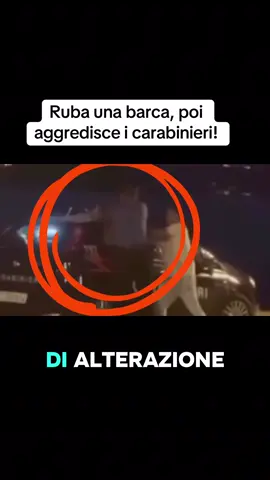 A post by @police.controll on TikTok caption: Furto in barca e testate ai carabinieri: arrestato! #polizia #carabinieri #notizie #cronaca #italia 