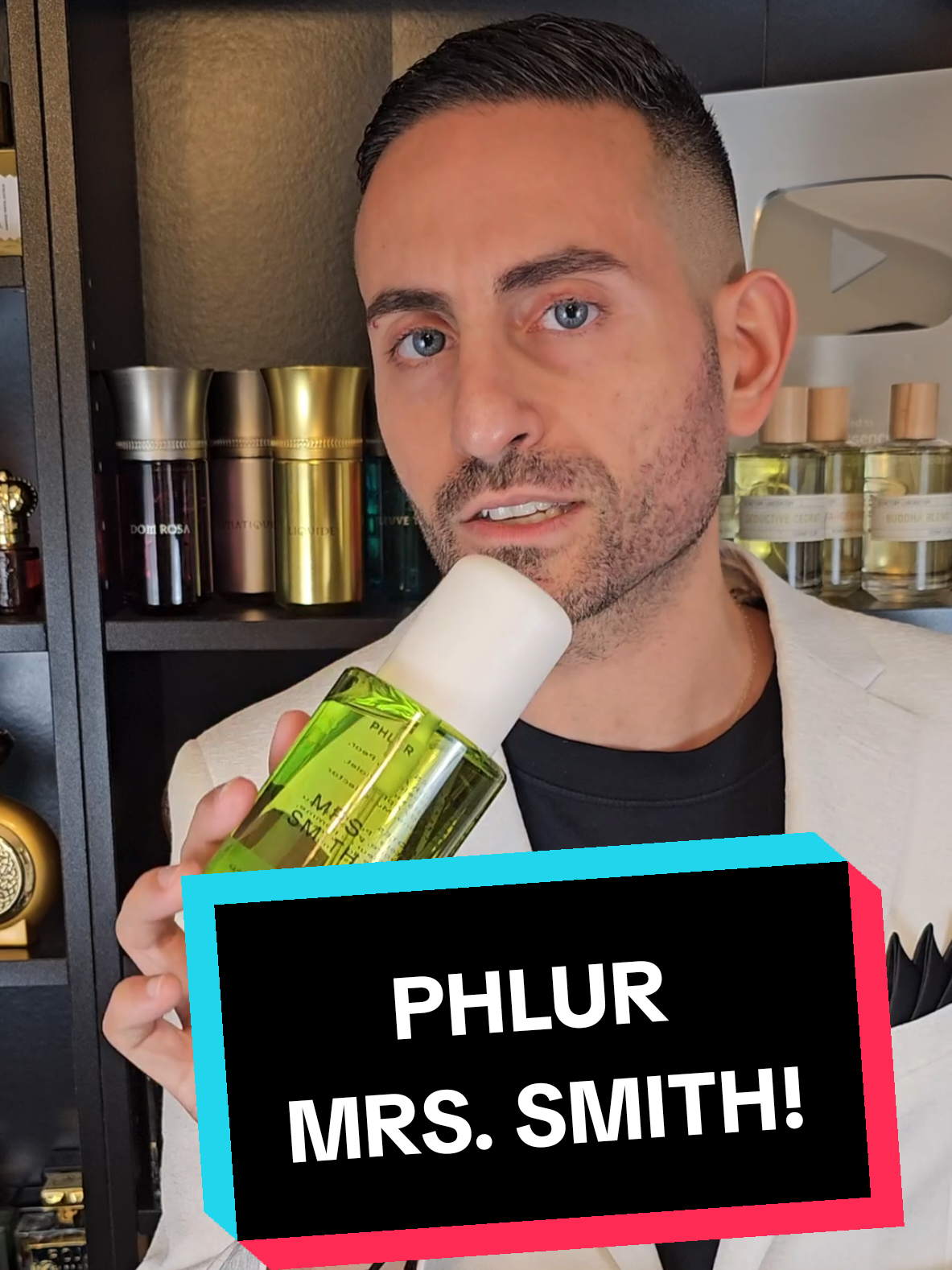 A post by @redolessence on TikTok caption: Phlur Mrs. Smith Hair and Body Mist review! @Phlur Fragrances #phlurpartner #phlurfragrance #perfumetok #perfumetiktok #fragrancetiktok 