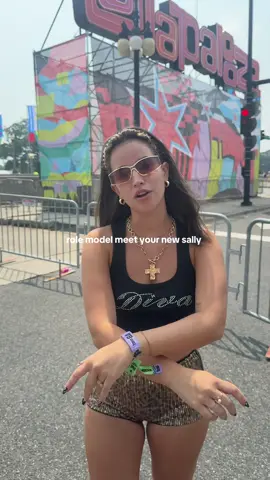 A post by @savannahraebryant on TikTok caption: hey divas @tucker @saintlaurentcowboy  @Lollapalooza USA #rolemodel #lollapalooza #lollapalooza2025 #tuckerpillsbury #saintlaurentcowboy #diva 