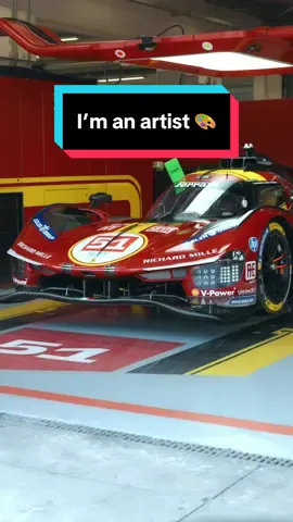A post by @ferrari on TikTok caption: Part-time Hypercar, full time artist 😉 #Ferrari499P #FerrariHypercar #WEC #6HSpa