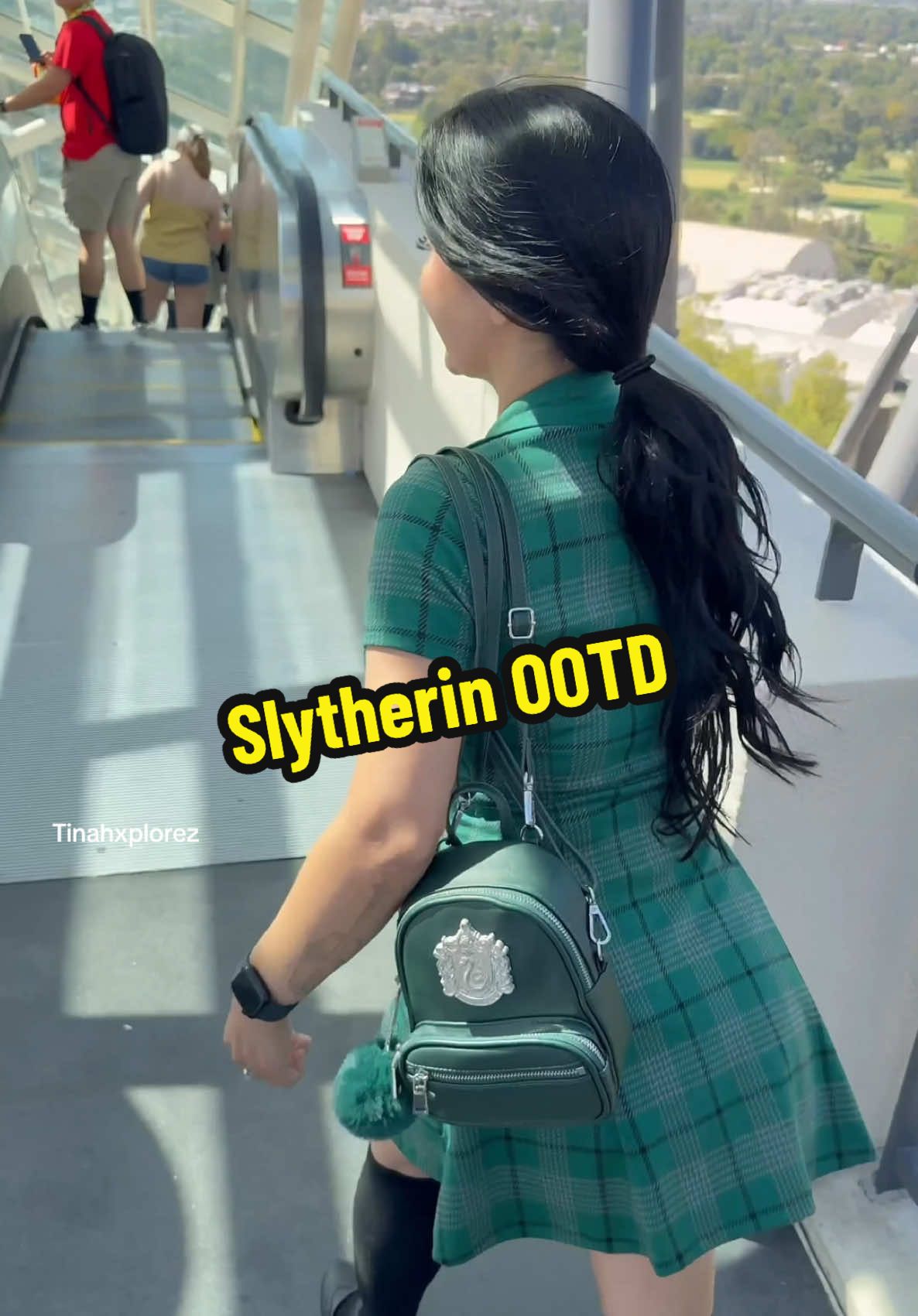 A post by @tinaexplorez on TikTok caption: Slytherin ootd #viral #foryou #OOTD #fashion #cosplay #fantastic4 