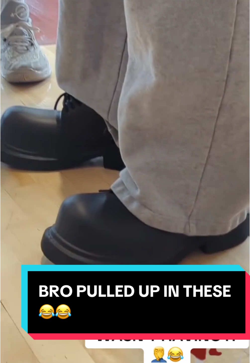 A post by @brkicks on TikTok caption: It’s called ✨fashion✨ coach look it up 😅 (via @cdashlo5/IG) #sneakers #sneakerheadsbelike #sneakerhead #sneaker #boots #balenciaga #designer #pe #school #funny #class #backtoschool 