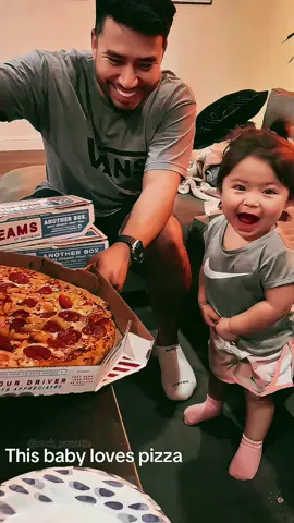 A post by @rock_sweetie510 on TikTok caption: Baby love pizza 😋#baby #kids #funny #funnybaby #love #cute #sweet #Pizza 