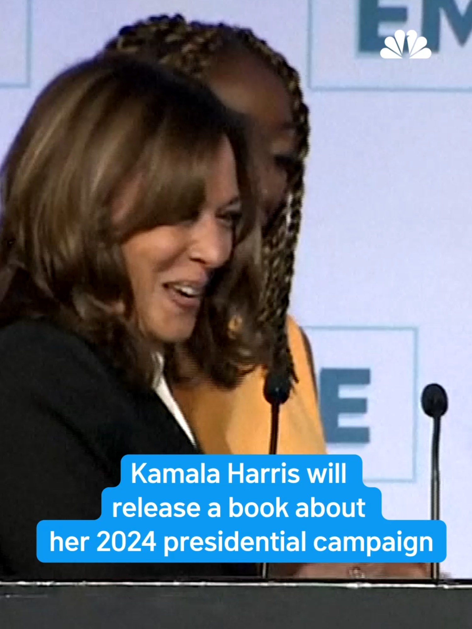 A post by @nbcsouthflorida on TikTok caption: Kamala Harris announces new memoir 107 Days, revealing the story behind her historic 2024 campaign. #kamalaharris #107days #memoir #politics #bookannouncement #2024election