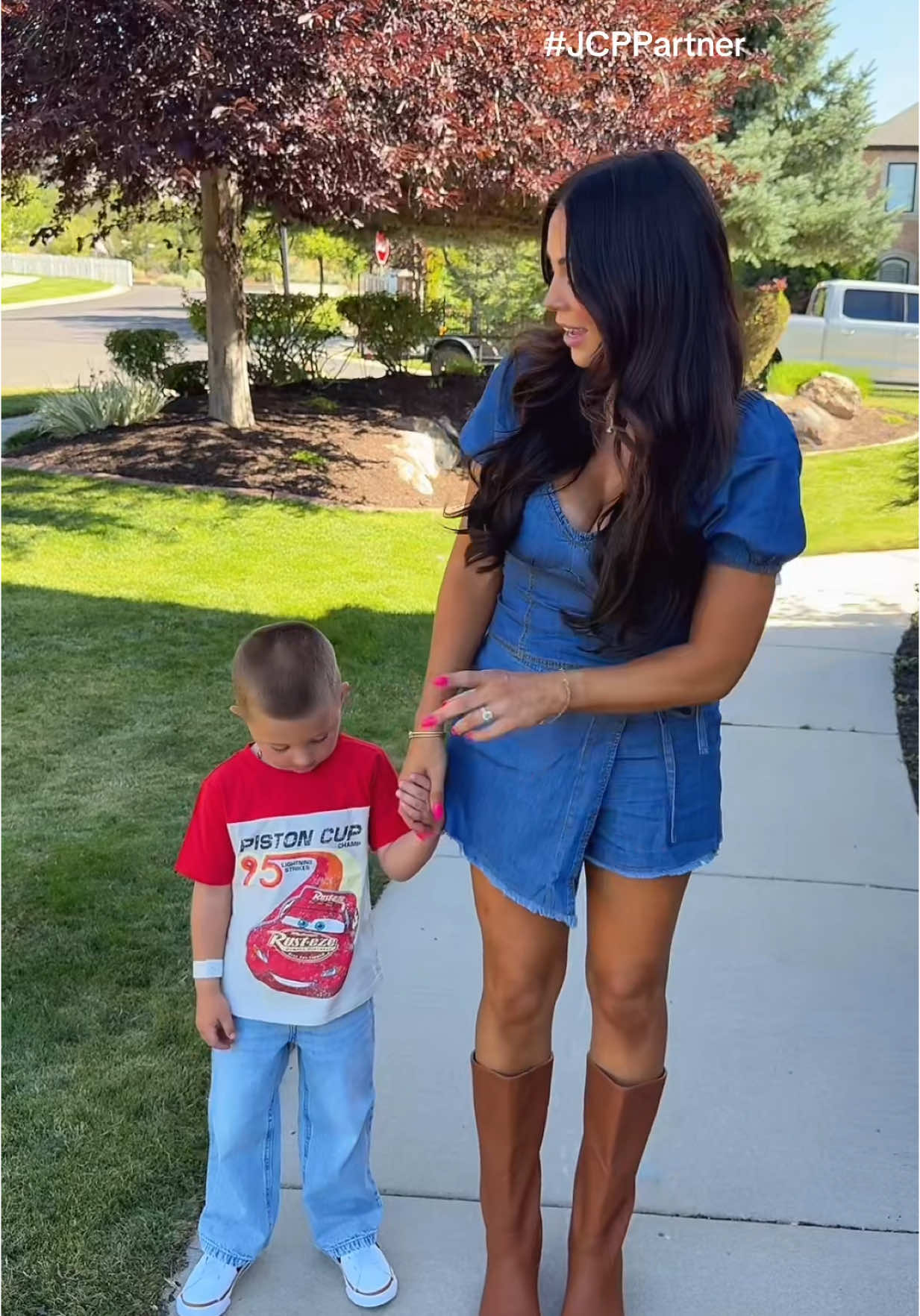 A post by @courtneyycahoon on TikTok caption: Hudson picked out his shirt all by himself🥹  we love @JCPenney for back to school shopping!🛍️#JCPPartner