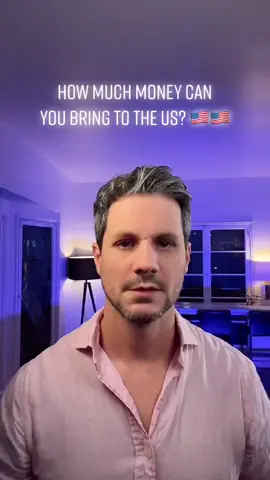 A post by @immigrationtv on TikTok caption: 🇺🇸 How much money can you bring to the US? #visa #tourist #tourism #airport #immigrationlawyer #immigration